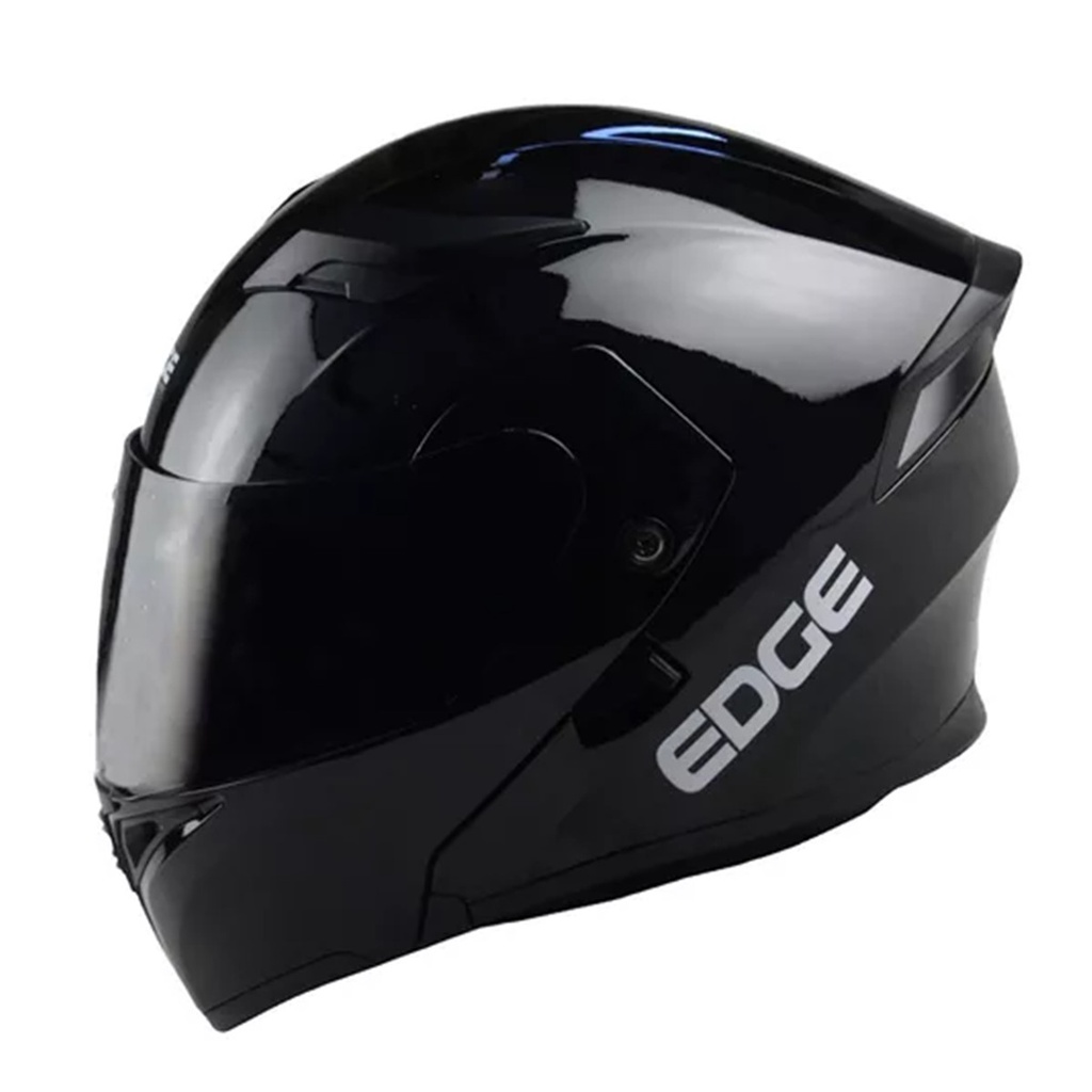 CASCO EDGE BOSS NEGRO SOLIDO BRILLANTE    L