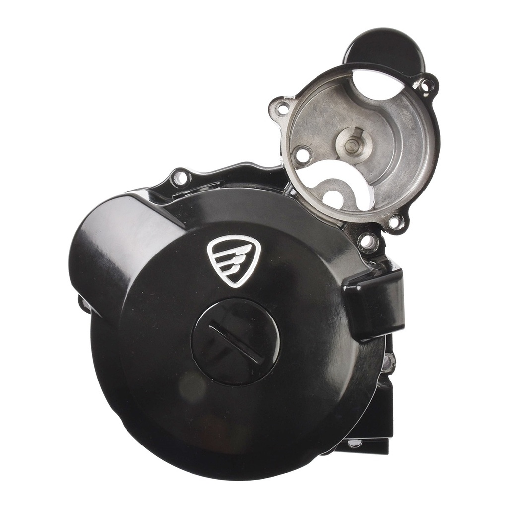 [E11010156] CUBIERTA CARTER IZQ NEGRO F150, DT150 basic, FT150 GRAFITO, DT150 DELIVERYH