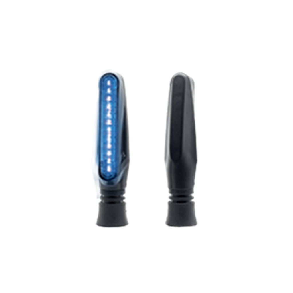 DIRECCIONAL LED DUO SECUENCIAL TIPO PLUMA UNIVERSAL (AMARILLO-AZUL)