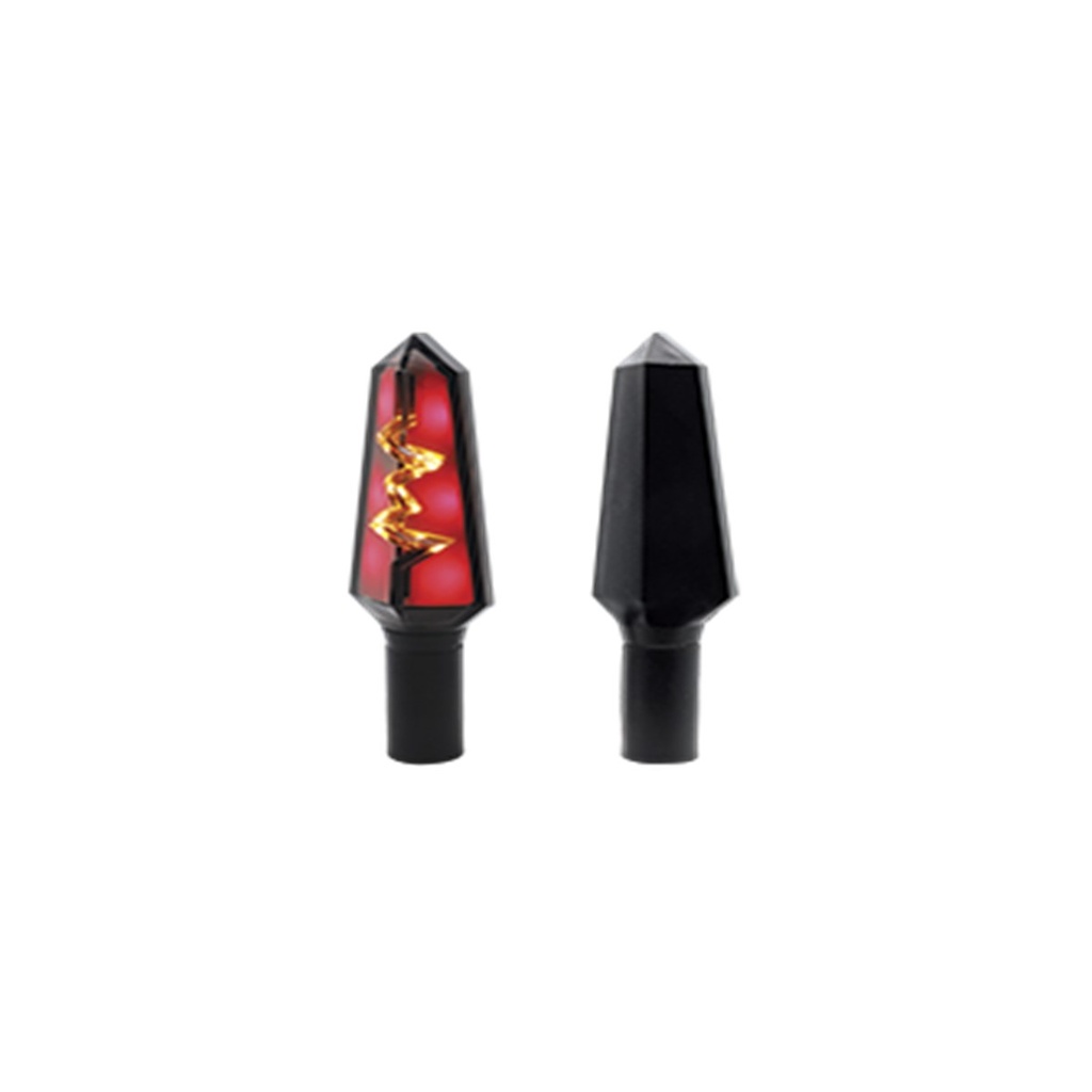 DIRECCIONAL LED MINI TIPO RAYO SECUENCIAL UNIVERSAL (AMARILLO-ROJO)