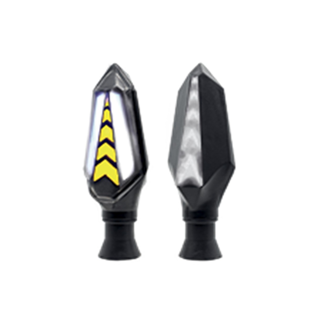 [RS-DIR-0007Y-W] DIRECCIONAL LED SECUENCIAL BI-COLOR TIPO FLECHA UNIVERSAL (AMARILLO-BLANCO)
