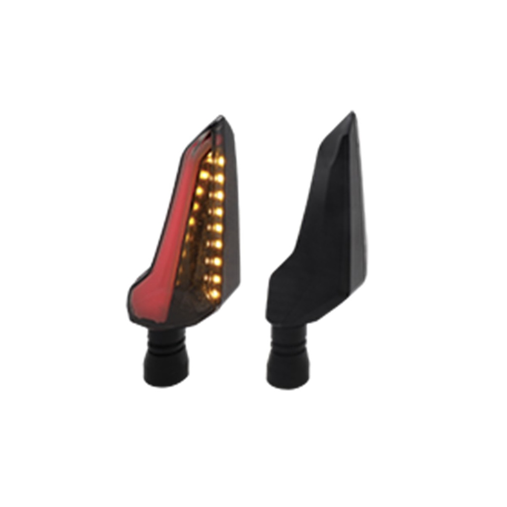 [RS-DIR-0036Y-R] DIRECCIONAL LED SECUENCIAL TIPO ALA UNIVERSAL (AMARILLO-ROJO)