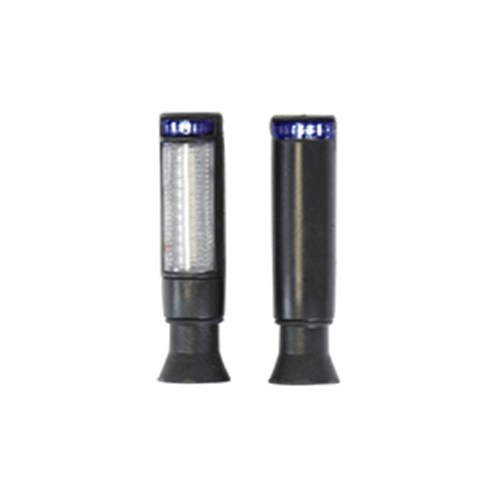 [RS-DIR-0031BU-W] DIRECCIONAL LED SECUENCIAL TIPO BARRIL UNIVERSAL (AZUL-BLANCO)