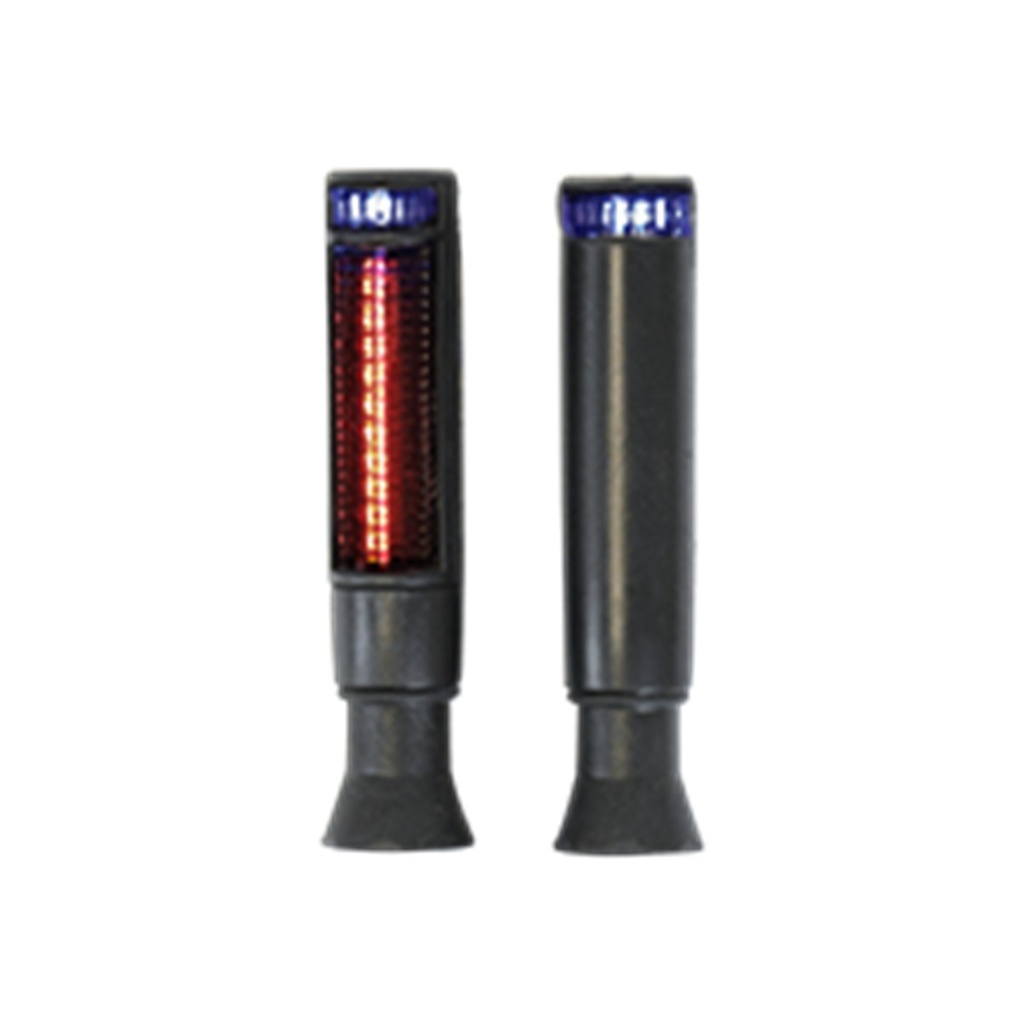 DIRECCIONAL LED SECUENCIAL TIPO BARRIL UNIVERSAL (AZUL-ROJO)