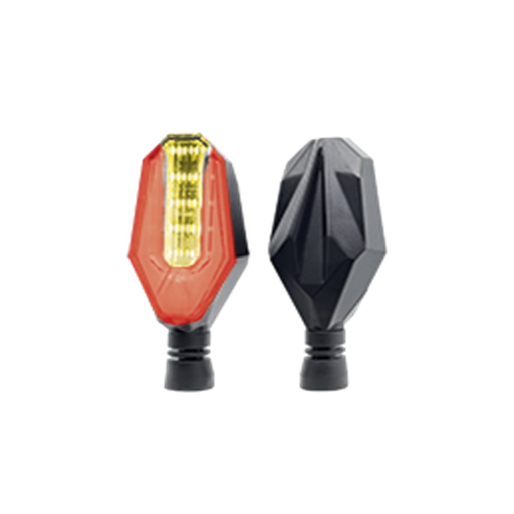 [RS-DIR-0032Y-R] DIRECCIONAL LED SECUENCIAL TIPO CAPARAZON UNIVERSAL (AMARILLO-ROJO)