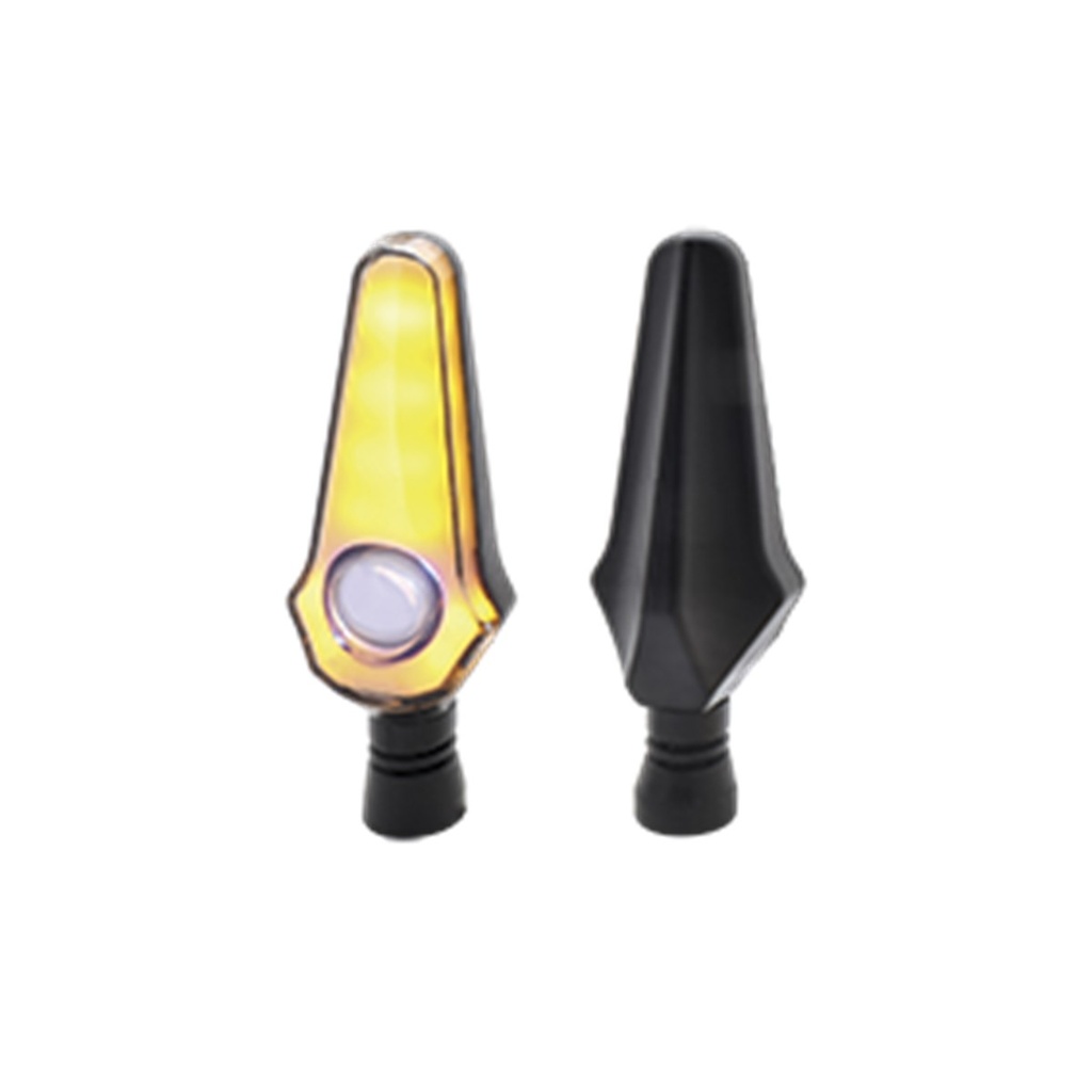 [RS-DIR-0056Y-W] DIRECCIONAL LED SECUENCIAL TIPO FLAMA UNIVERSAL (AMARILLO-BLANCO)
