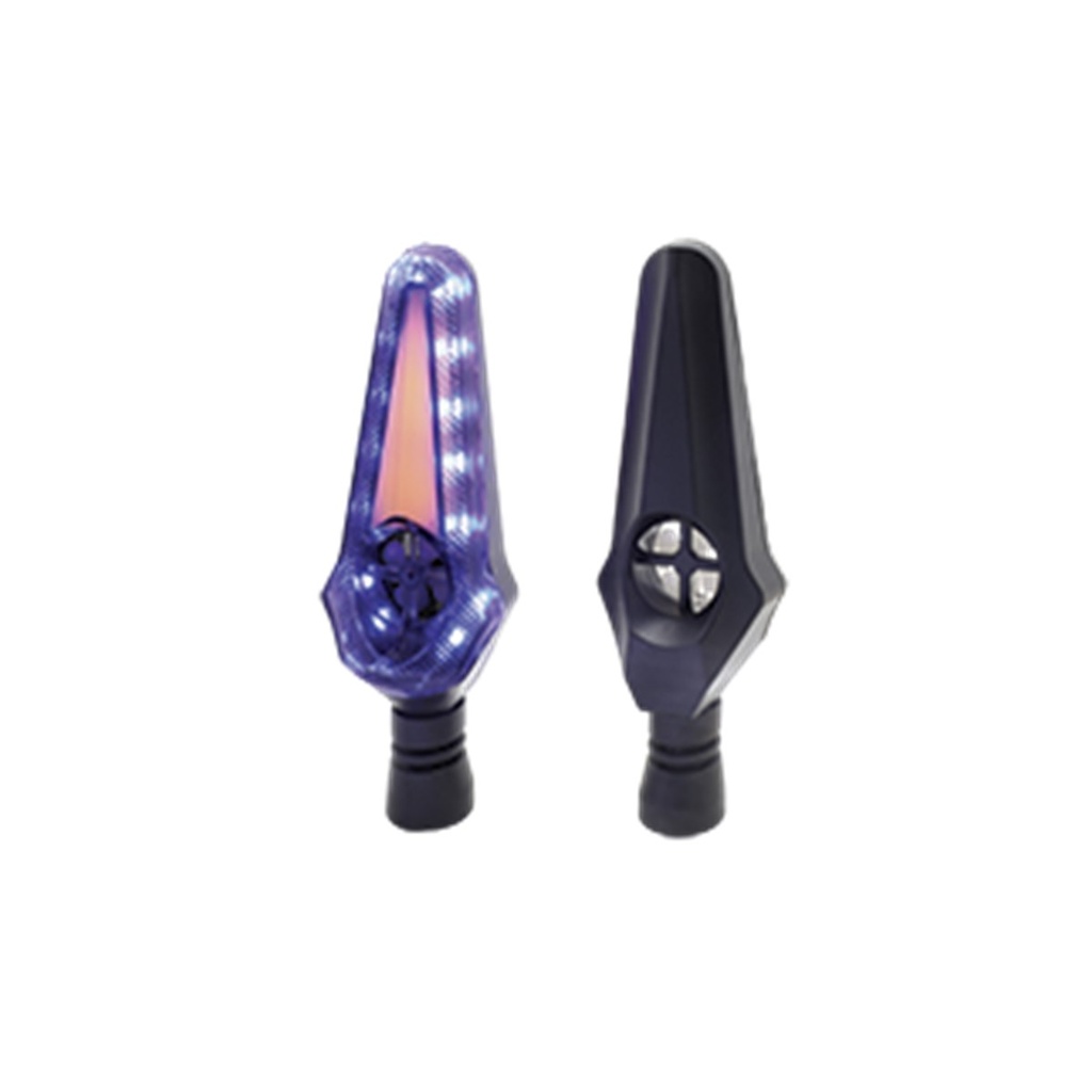 DIRECCIONAL LED SECUENCIAL TIPO HELICE UNIVERSAL (AMARILLO-AZUL)