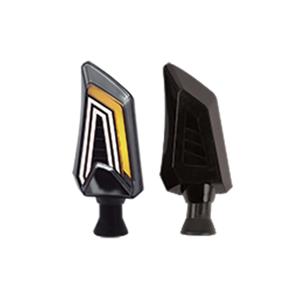 DIRECCIONAL LED SECUENCIAL TIPO MACHETE UNIVERSAL (AMARILLO-BLANCO)
