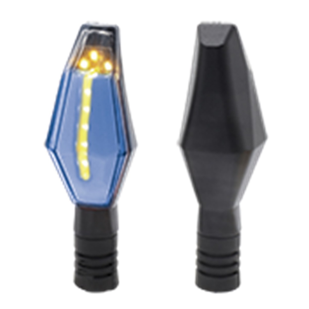 DIRECCIONAL LED SECUENCIAL TIPO RECTANGULAR AMAR-AZUL UNIVERSAL
