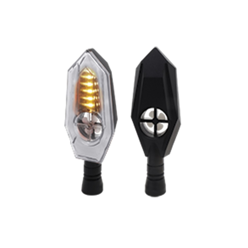 DIRECCIONAL LED SECUENCIAL TIPO ZAFIRO UNIVERSAL (AMARILLO-BLANCO)