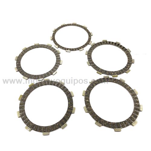 [2404-1057] DISCO EMBRAGUE PASTA PROMOTO P/TVS KING 200 (JGO) 5 PZAS