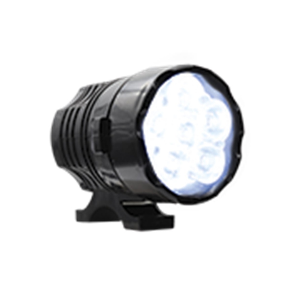 FARO AUXILIAR 6 LED TIPO REDONDO LUZ BLANCA CON LUZ ALTA, BAJA Y ESTROBO