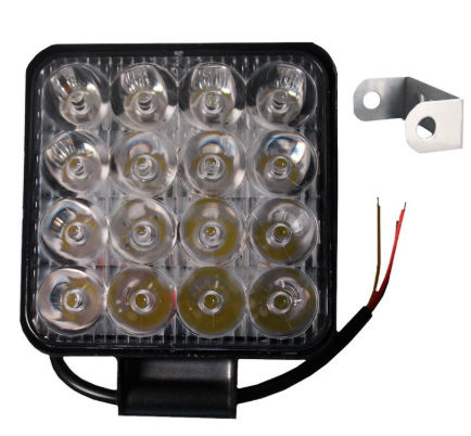 FARO AUXILIAR CUADRADO 16LEDS 12-24V 48W
