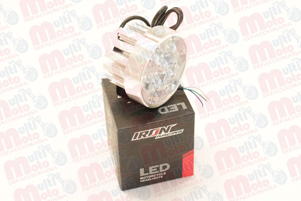 [FOB-3216-1575P] FARO AUXILIAR LEDS P/MOTOCICLETA IR1575 8-80V 18W PLATA