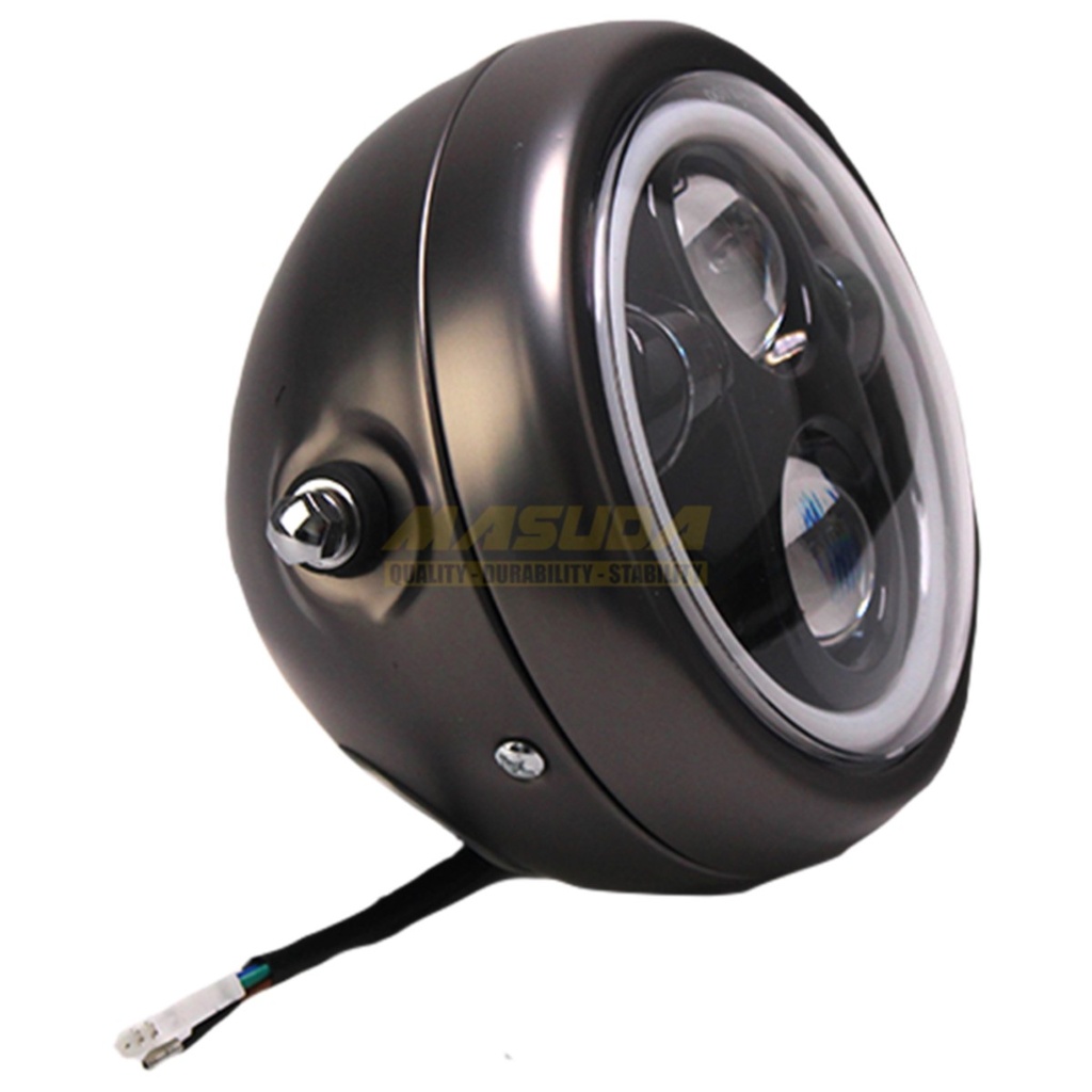 FARO FRONTAL 5.75" REDONDO LED OJO ANGEL IR8051 24W 9-80V 2400LM NEGRO MATE