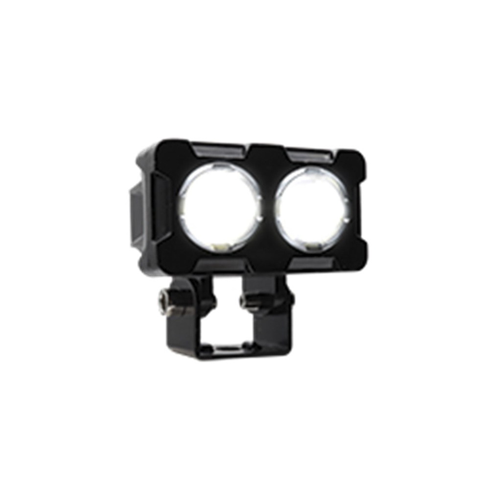 FARO LED RECTANGULAR 2 OJOS BI-COLOR AMARILLO CON BLANCO