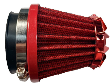 FILTRO AIRE UNIVERSAL CONICO ALTO 35/42/48MM ROJO