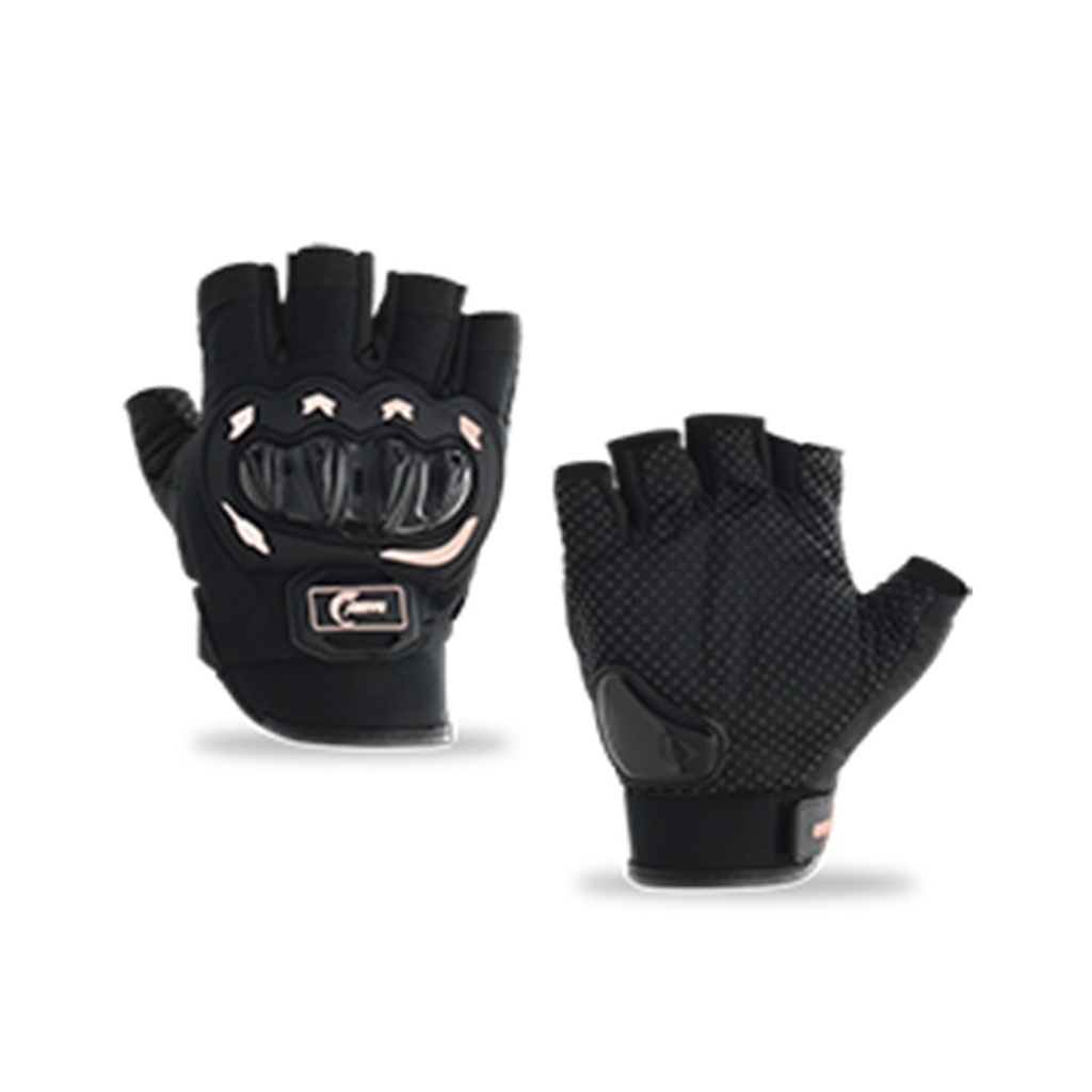 [RS-GUA-17002W-L] GUANTE MEDIO DEDO CON PROTECCION (L, BLANCO)