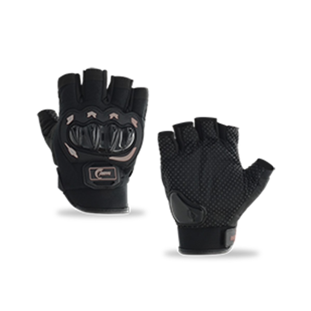 [RS-GUA-17002GR-L] GUANTE MEDIO DEDO CON PROTECCION (L, GRIS)