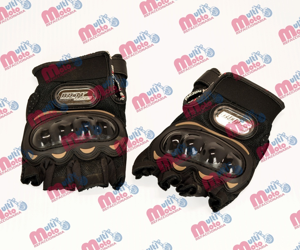 [GUA-7107-0202A] GUANTE P/ MOTOCICLISTA IRON RACING COOL-MAN NEGRO TALLA M