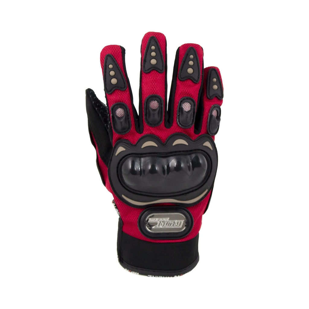 [GUA-7107-0050A] GUANTE P/ MOTOCICLISTA IRON RACING STREET ROJO TALLA M