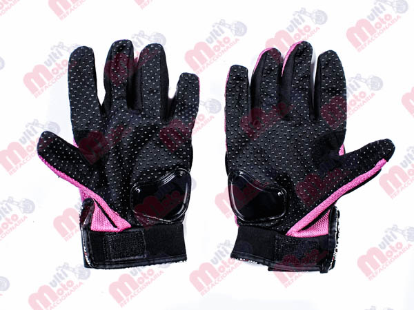 GUANTE P/ MOTOCICLISTA IRON RACING STREET ROSA TALLA XS