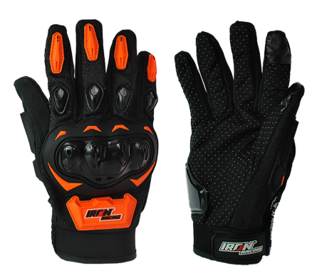 GUANTE P/MOTOCICLISTA IRON RACING SPEED NEON-NARANJA TALLA XL