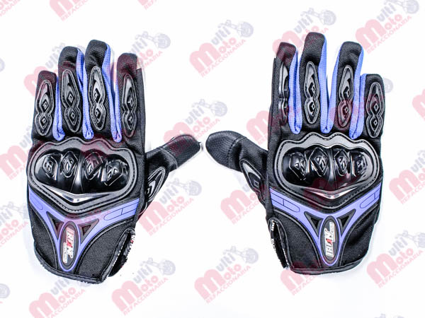 [GUA-7107-0011B] GUANTE P/MOTOCICLISTA IRON RACING TACTIL TOUCH NAVEGADOR AZUL TALLA  l