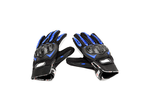 [GUA-7107-0021A] GUANTE P/MOTOCICLISTA IRON RACING TACTIL TOUCH PHOENIX AZUL TALLA M
