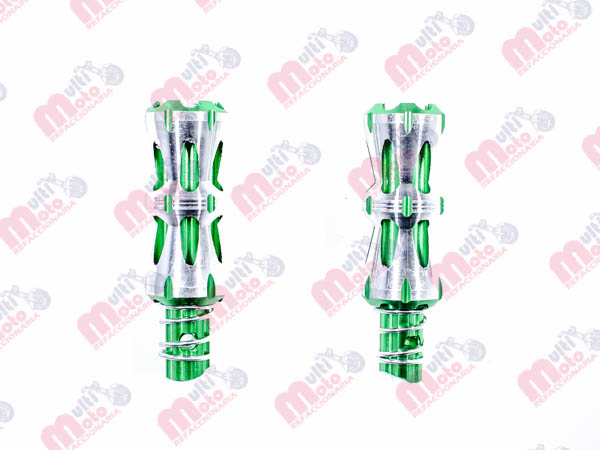 [POS-1616-0815V] JUEGO POSAPIE TRASERO ALUMINIO LEOPARDO VERDE