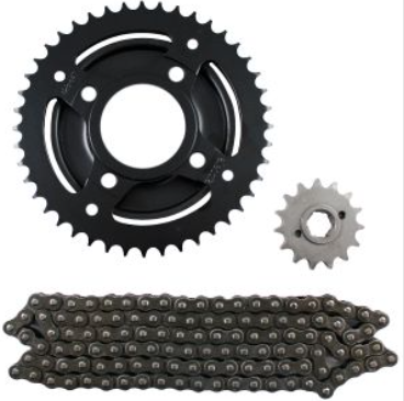 KIT DE SPROCKET IRON BOX CADENA REFORZADA 428H- 116L SPROCKET 44T /15T DM-125 17-19