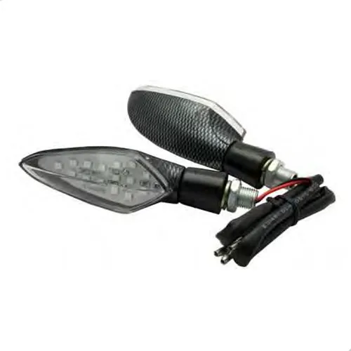 [1005044-1] KIT DIRECCIONALES LED BASE TIPO FIBRA CARBON LUZ AZUL MEK