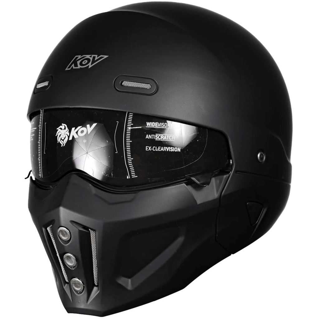 KOV CASCO SPECTRUM SOLIDO NEGRO MATE XL