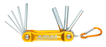 LLAVE HEXAGONAL PLEGABLE PORTATIL DE ALUMINIO