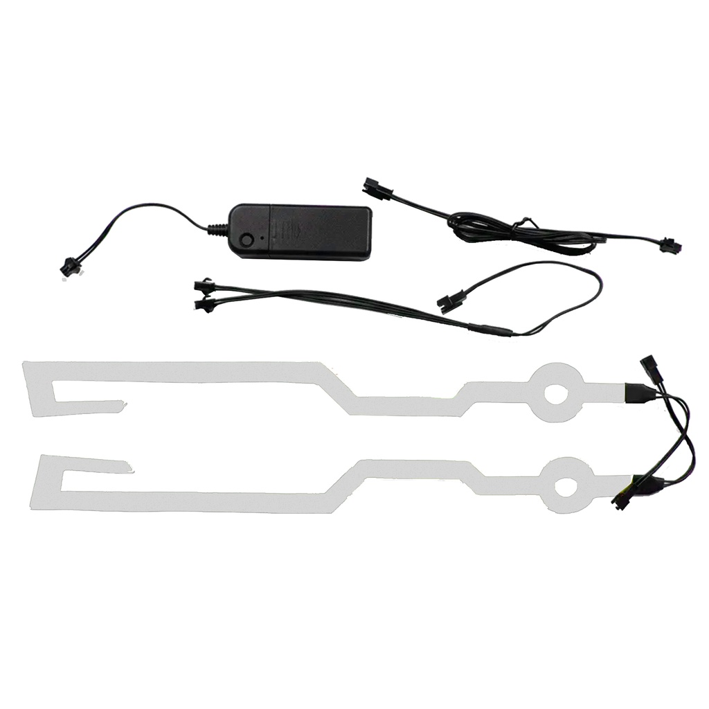 [1006305-5] Luces led casco diseño tribal color Blanco MEK