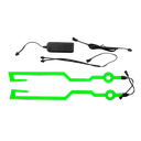 Luces led casco diseño tribal color Verde MEK