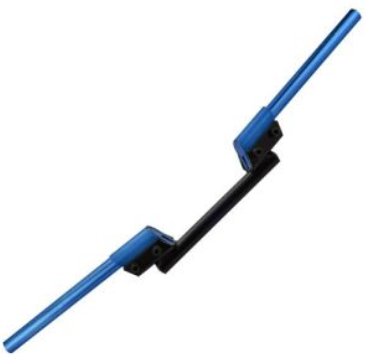 MANUBRIO DE ALUMINO UNIVERSAL AZUL BASE NEGRA AJUSTABLES