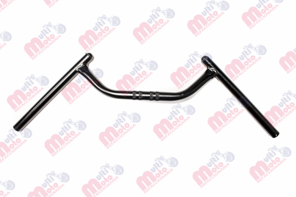 [02-MURNE] MANUBRIO TIPO MURCIELAGO UNIVERSAL TUBO 7/8 CAL. 14 NEGRO