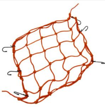 RED NARANJA 40 cm x 40 cm - MOTONETAS Y
MOTOS DE TRABAJO composición: 100% polipropileno