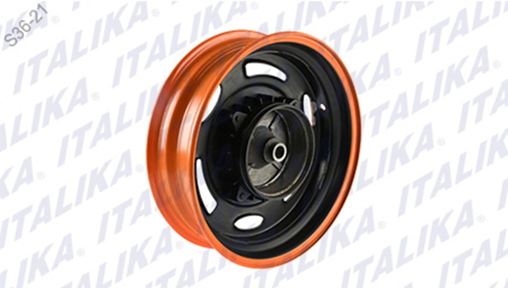 [F15030312] RIN TRAS NEGRO FILO NARANJA DS150