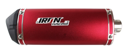 SILENCIADOR DE TUBO ESCAPE COLA UNIVERSAL P/MOTOCICLETA IR9000 ROJO MATE