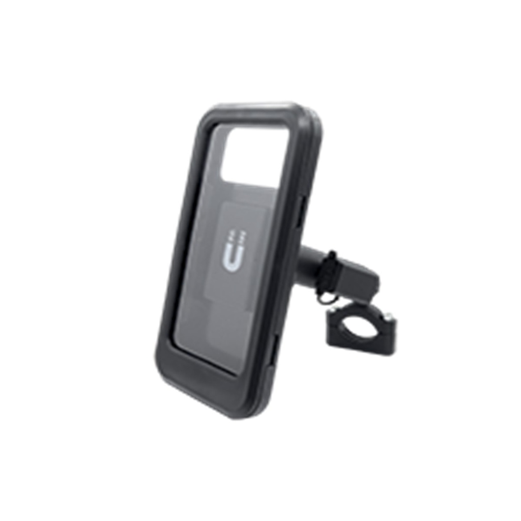 SOPORTE PARA CELULAR UNIVERSAL IMPERMEABLE CON CARGADOR PARA ESPEJO Y MANUBRIO