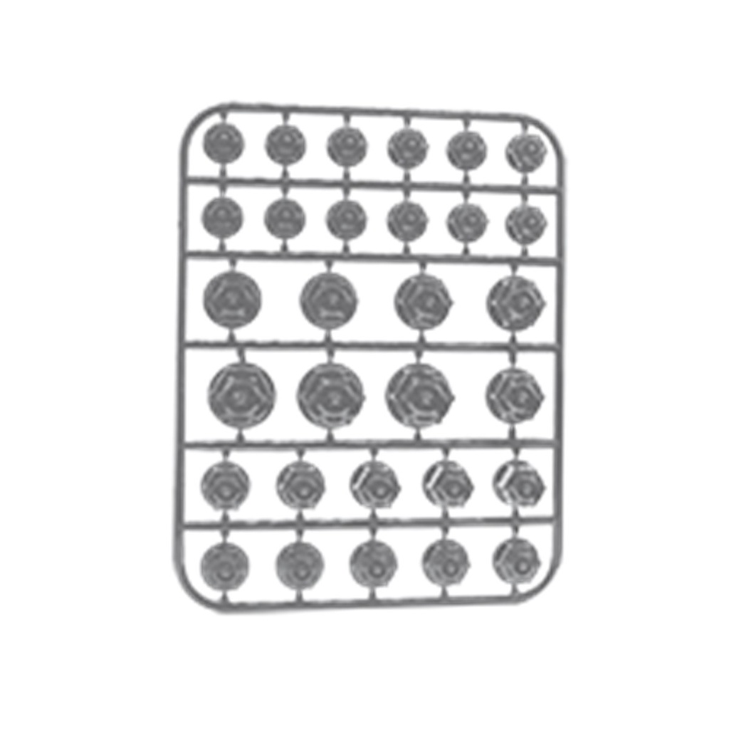 [RS-GRL-12005S] TAPON TORNILLO DE PLASTICO DECORATIVO TIPO CUPULA PLATEADO UNIVERSAL
