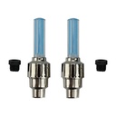 TAPON VALVULA LLANTA CON LUZ SET AZUL