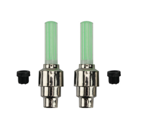 TAPON VALVULA LLANTA CON LUZ SET VERDE