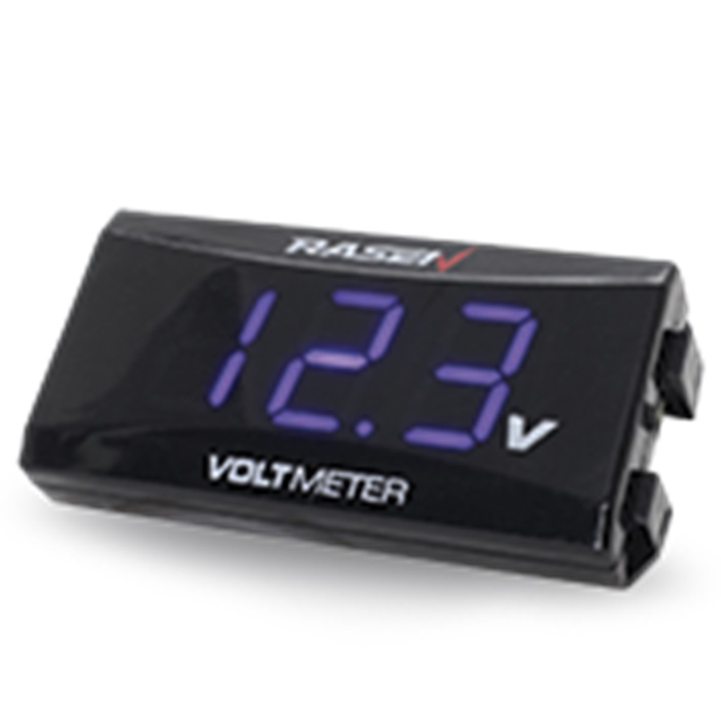 VOLTIMETRO CUADRADO CON LETRAS AZULES