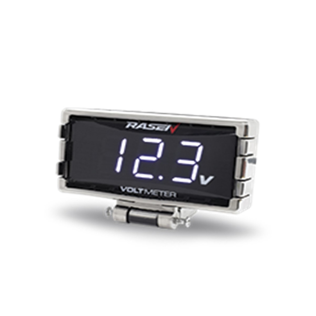 VOLTIMETRO RECTANGULAR BLANCO CON SUJECION AL ESPEJO