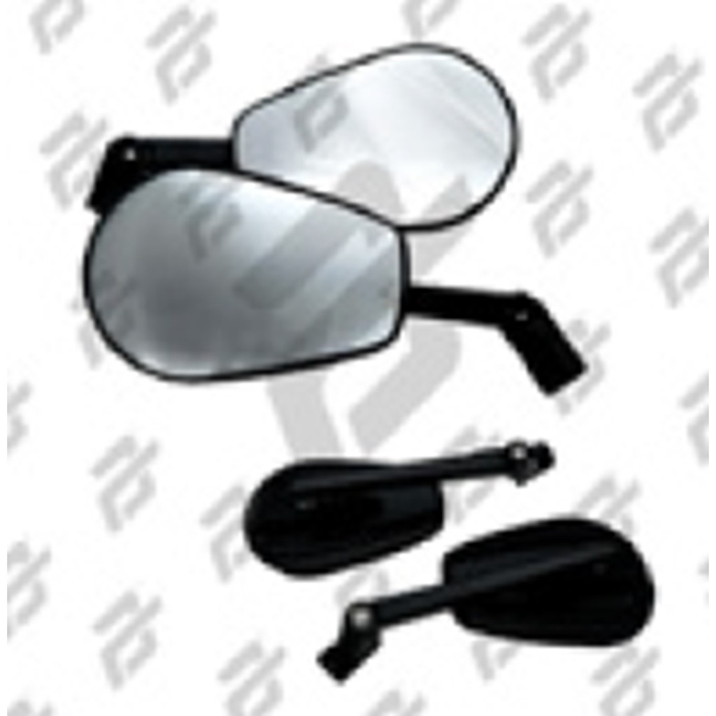 ESPEJO DEPORTIVO NEGRO TIPO FIBRA DE CARBON UNIVERSAL