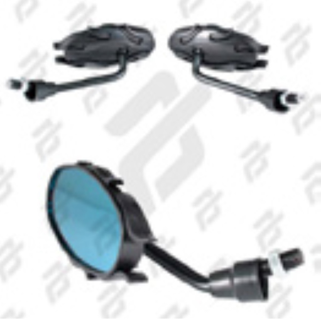 ESPEJOS ALIEN NEGROS 10 mm CARCASA GRIS CARBON UNIVERSAL