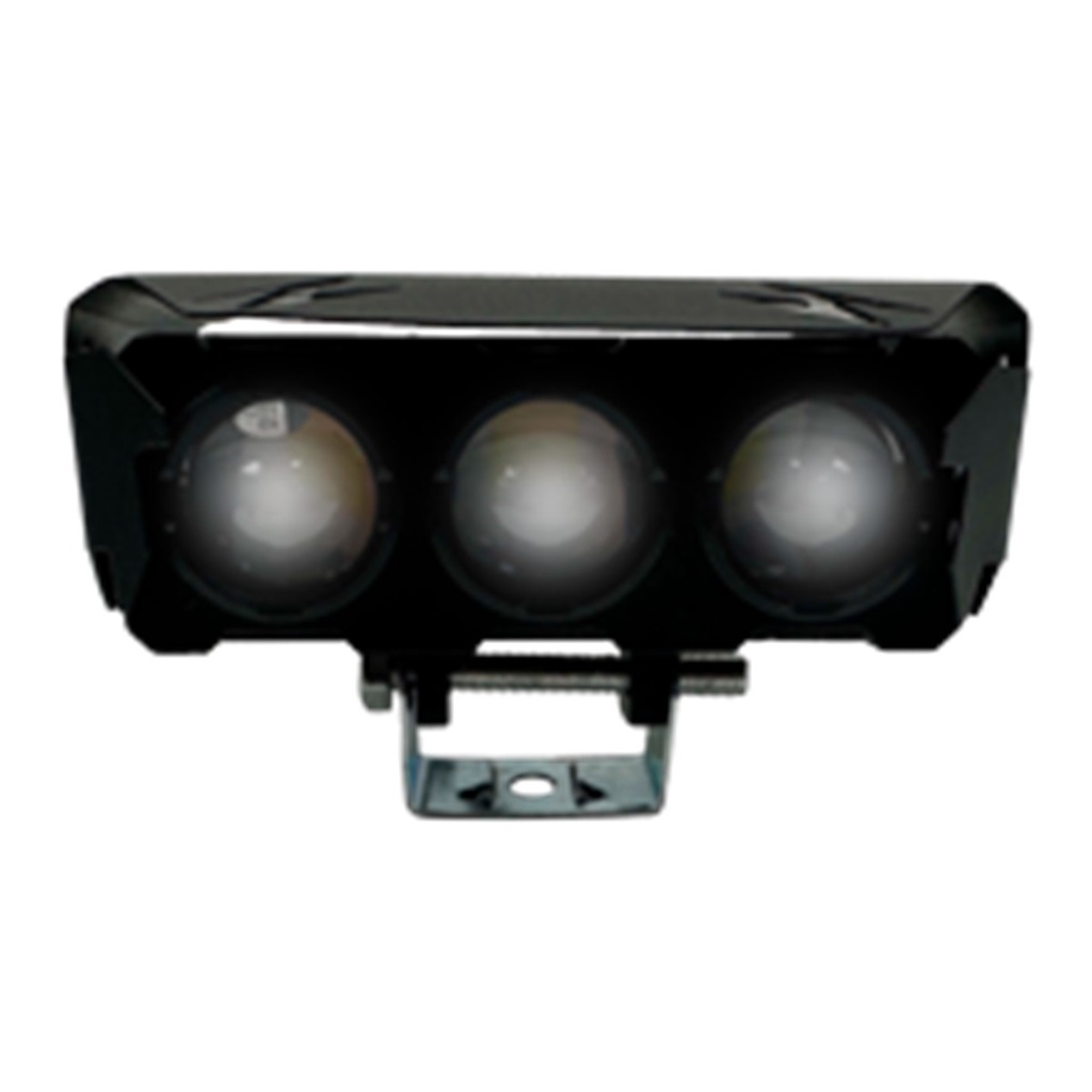 FARO AUXILIAR LED TIPO BARRA TRIPLE OJO CON LUZ AMARILLO-BLANCO CON ESTROBO